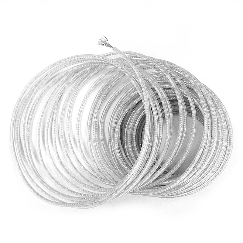 LUSQI 10m * 2mm/2.4mm/2.7mm/3mm filo di acciaio Nylon tagliaerba linea tosaerba cavo lungo rotolo rotondo sostituzione erba