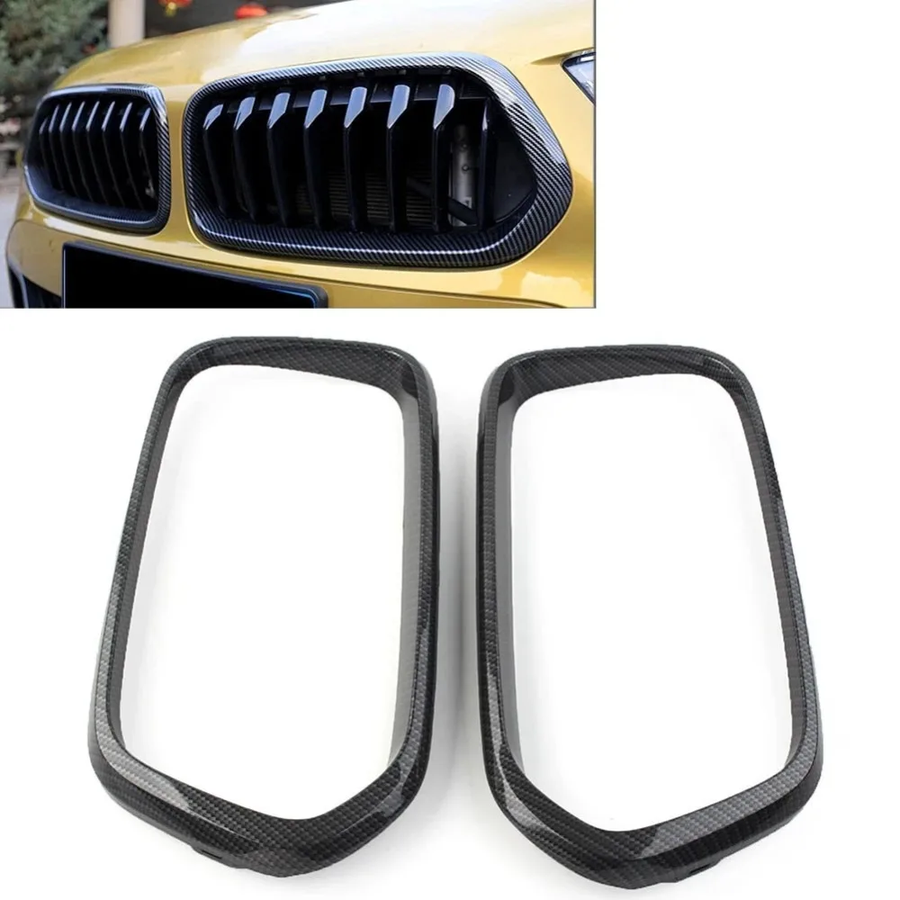 

For BMW F39 X2 2020-2023 Matte Black/Gloss Black Car Car Front Grille Frame Cover Trim 51712455246 51712455247