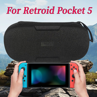 For Retroid Pocket 5 360° Protection Carrying Case Zipper Handbag with Mesh Pocket Travel Case Bag for Handheld Game Console