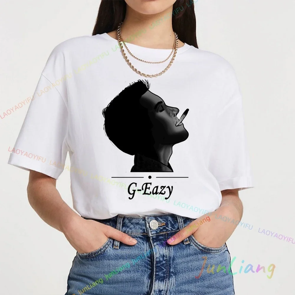 

Рэпер G-Eazy Y2k Одежда Gerald Earl Gillum Мужские рубашки Подарок фаната Искусство Женские футболки 100% хлопок Футболка с короткими рукавами Футболка