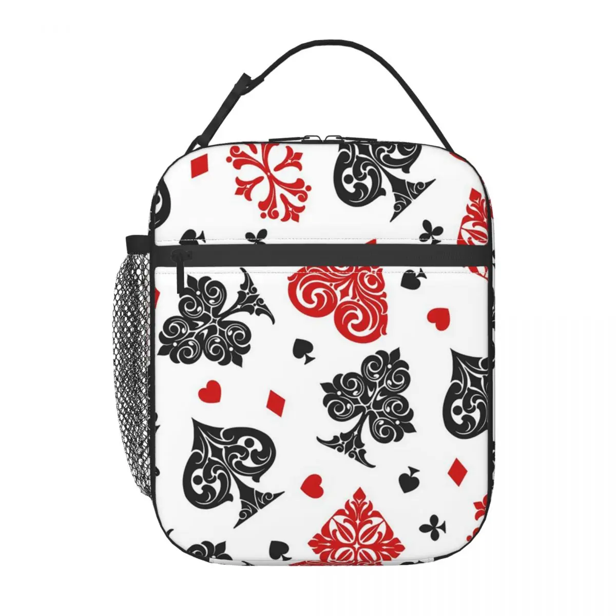 Playing Card Icons Insulated Lunch Bag for Women Children Portable Food Boxes Thermal Lunch Box Tote