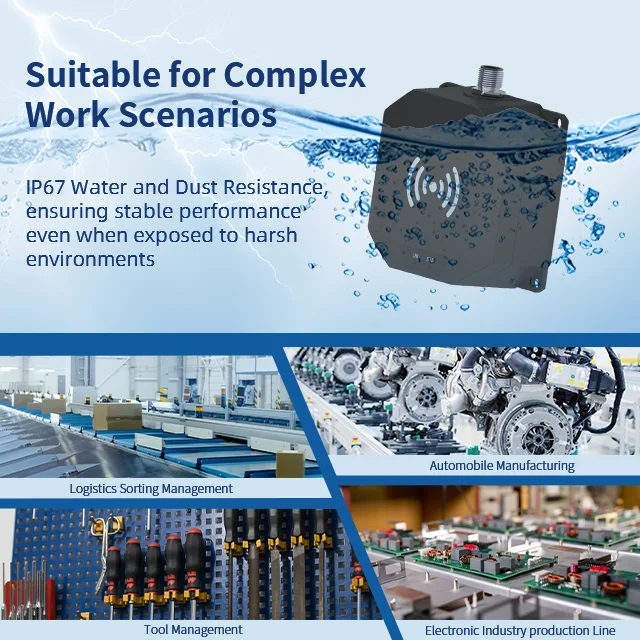 Lector RFID Industrial HF RFID 13,56 MHz Modbus con modo de funcionamiento múltiple IP67 lector RFID Industrial de grado Industrial