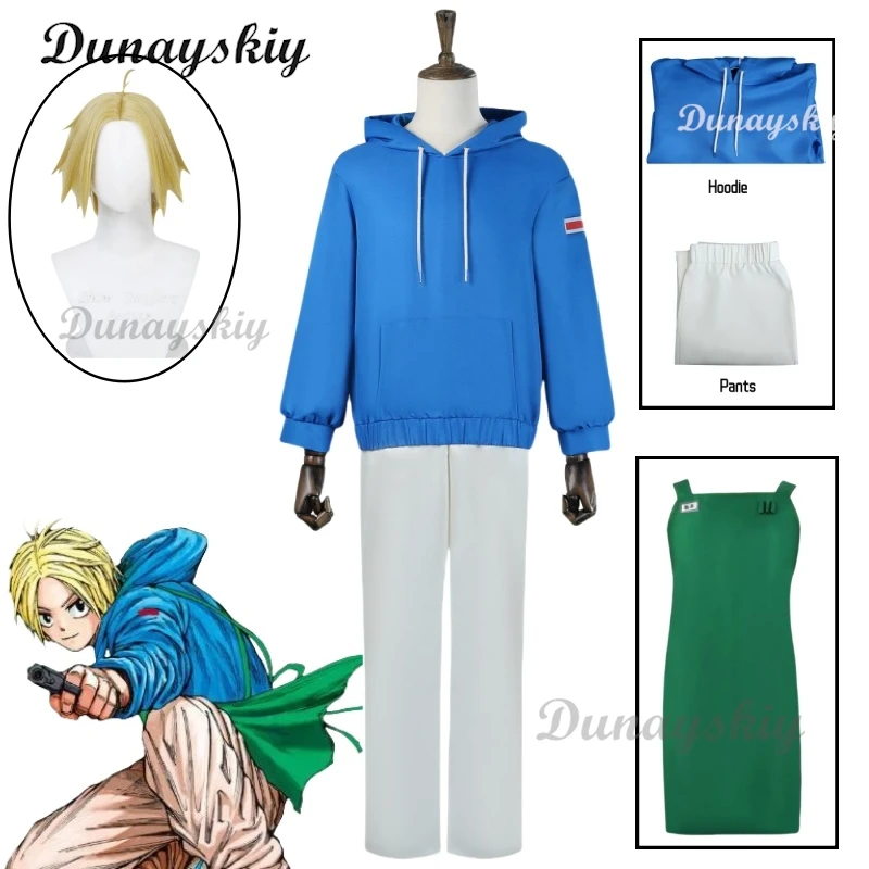 

Anime Sakamoto Days Asakura Shin Cosplay Costume Wig Hat Shin Asakura Sweatshirts Trousers Apron Uniform Halloween Party Men