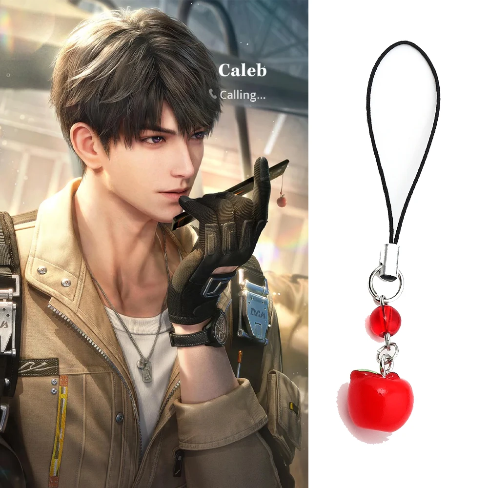 الحب والفضاء العميق الأحمر التفاح حقيبة قلادة لطيف الفاكهة سلسلة هواتف المحمول الرجال النساء صديق اكسسوارات الحفلات هدية زوجين المفاتيح #1