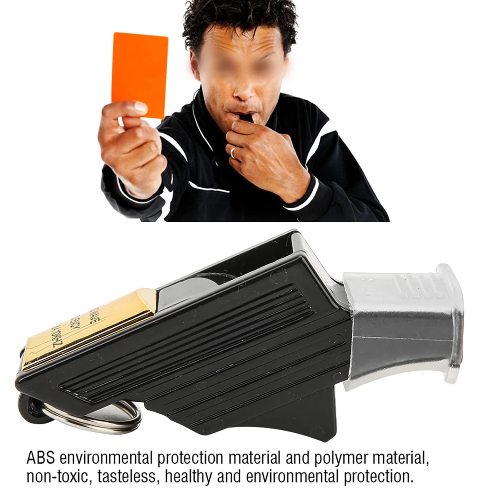 

Basketball Sports Referee Whistle Camping Survival Emergency Lifesaving Whistles with Rope Gum Shield Finger Clip Storage Box