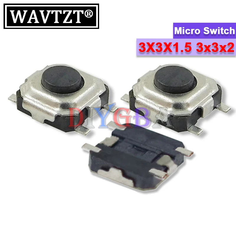 Smdマイクロスイッチ触覚ミニプッシュボタン、smt marion、3x3x1.5、3x3x2、3x3x2、3x3、50個、100% 新品