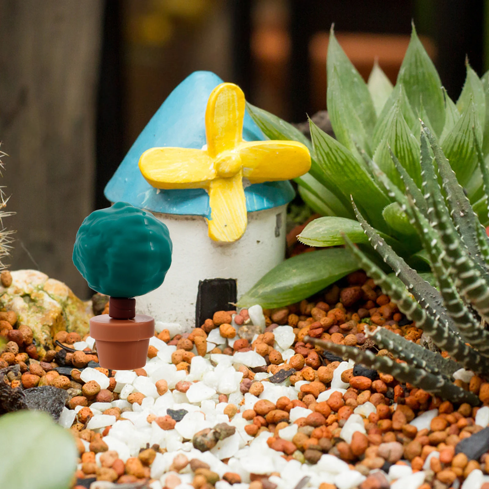 

20 Pcs Plants Small Potted Soft Ornaments Mini Dollhouse Accessories Trees Miniatures Green
