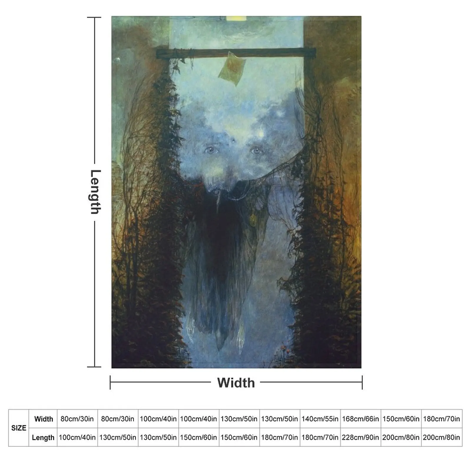 Untitled (Garden), by Zdzis?aw Beksi??ski Throw Blanket couch cozy soft plush fuzzy picnic outdoor blanket
