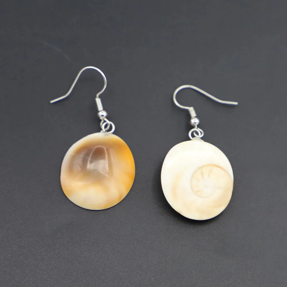 1Pair Hotsell Natural Shell Stone Snail Shape Earrings Pendants Dangle Reiki Fashion Charms Necklace Women Party Wedding Jewelry