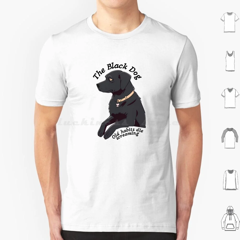 Camiseta con letras de perro negro, Camiseta de algodón con estampado artesanal para hombres y mujeres, Departamento de Poetasturadas, el perro negro Ttpd Taylor, el perro negro
