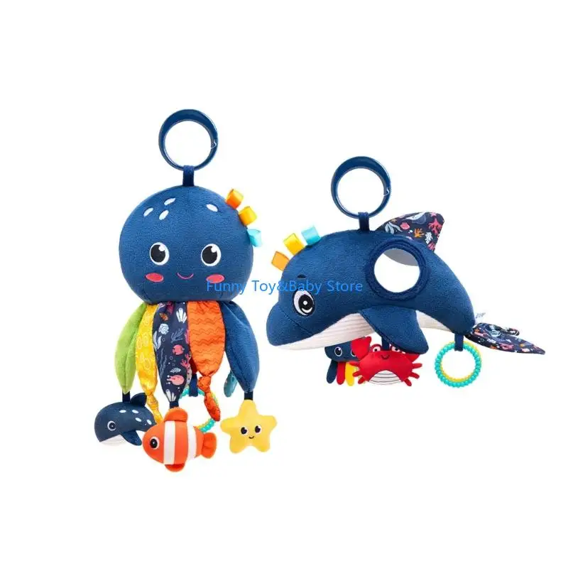 Baby Bed Hanging Toy Stroller Hanging Accessories Baby Room Decoration Stuffed Toy Whale Hanging Pleasant Toy C90B
