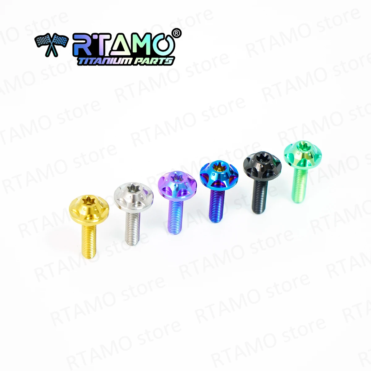 RTAMO مسامير التيتانيوم Gr5 M5X10/15/20/25/30 مسامير حاجب الزجاج الأمامي لتعديل الدراجة النارية (قطعة واحدة)