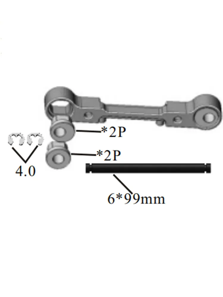 Hsp rc auto ersatzteile zubehör 054007 sus. arm kurz halter (f/r) (direktes loch) (al.) Von 1/5 Gas-LKW-Skelett und Baja 94054