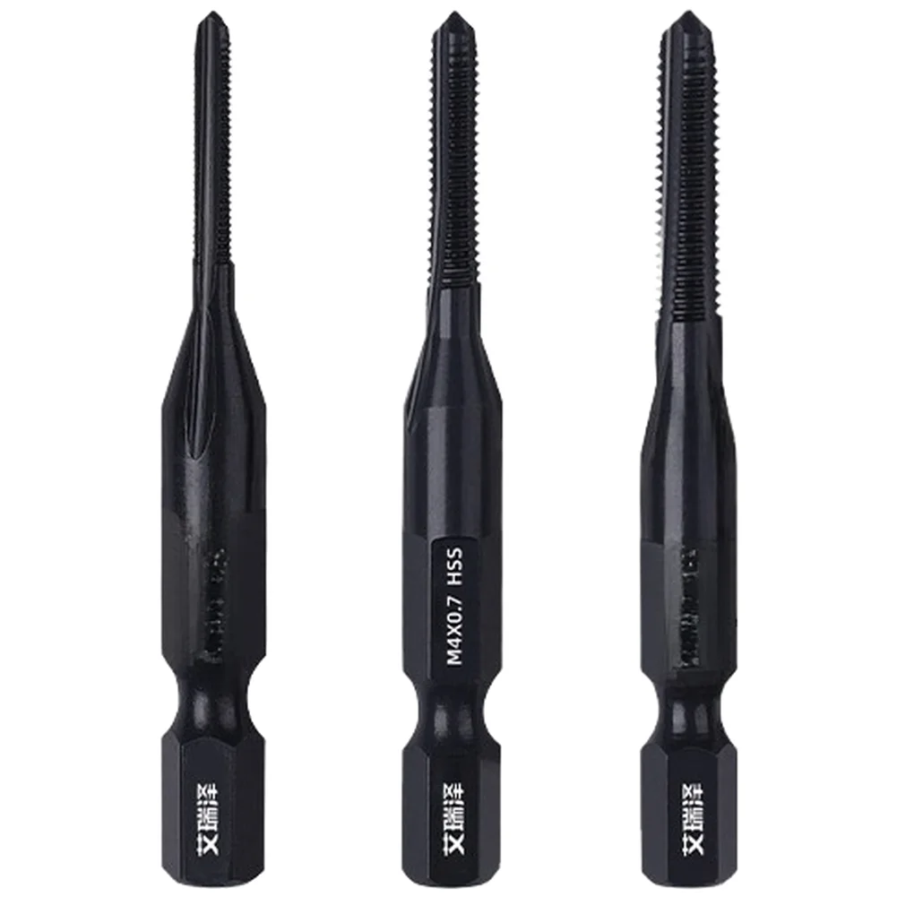 Precision Ground Straight For flute Tap Set with Hex Shank for Consistent Thread Formation in Metal Threading Applications