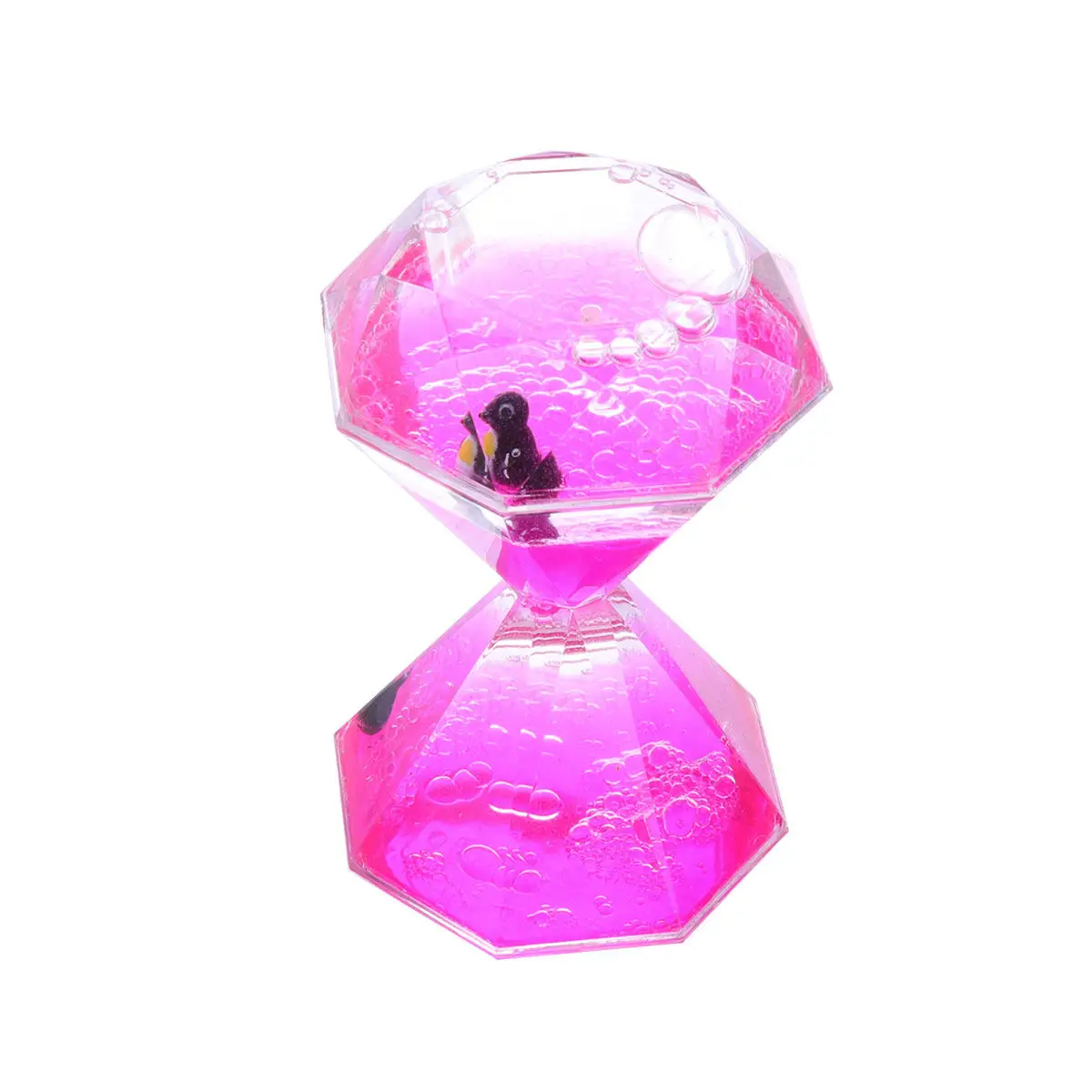 Pink Liquid Motion Timer Hourglass Desk Decor Calming Sensory Ornament for Home Office Creative Gift