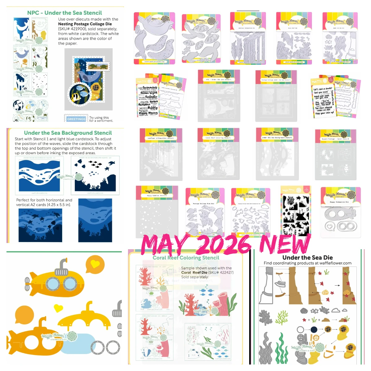 

Happy Submarine Die Coral Reef Die Metal Cutting Dies Stamp Stencils DIY Handmade Scrapbooking Photo Album Diary May 2026 New
