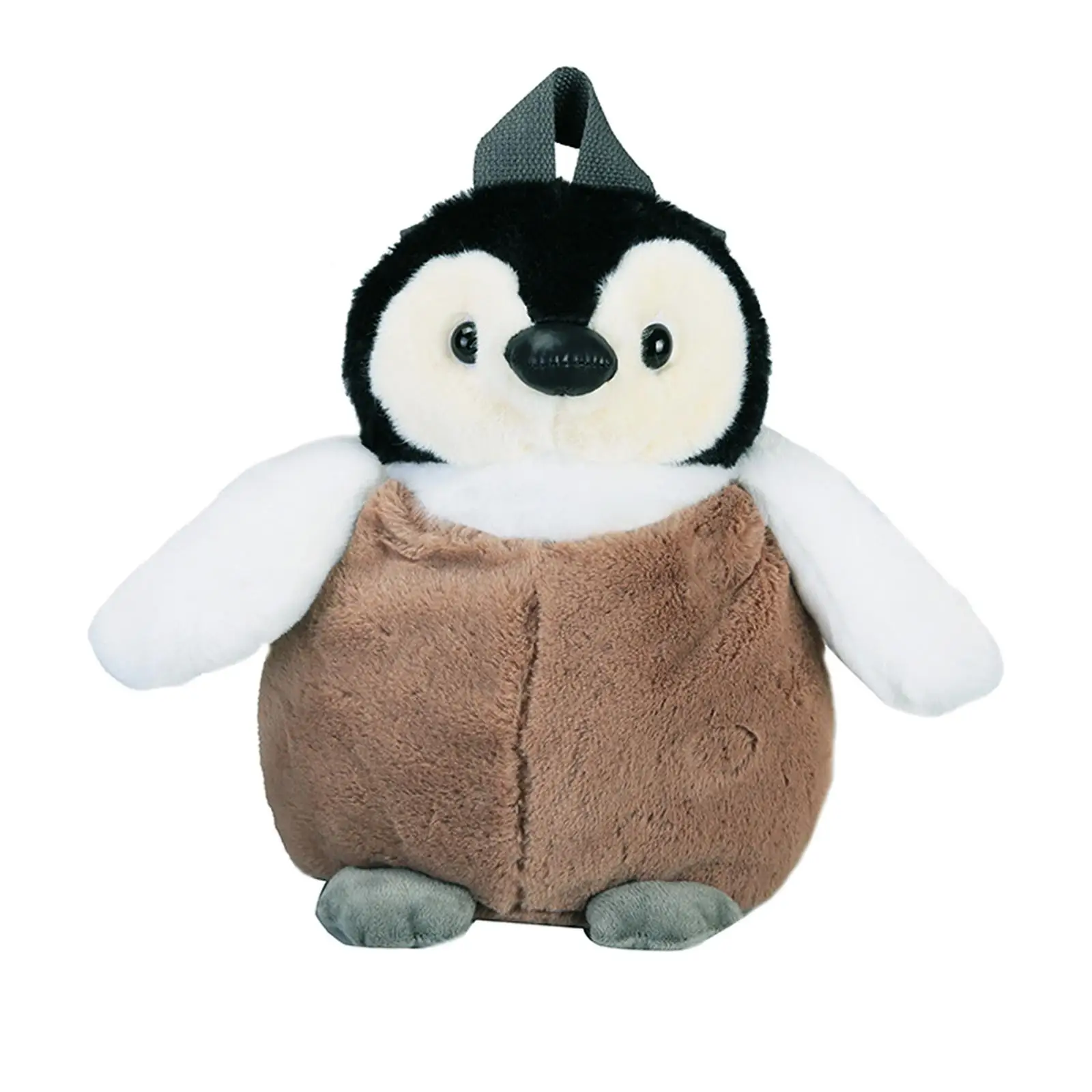 Mochila de pingüino de peluche, bolso de muñeca con correa ajustable de dibujos animados