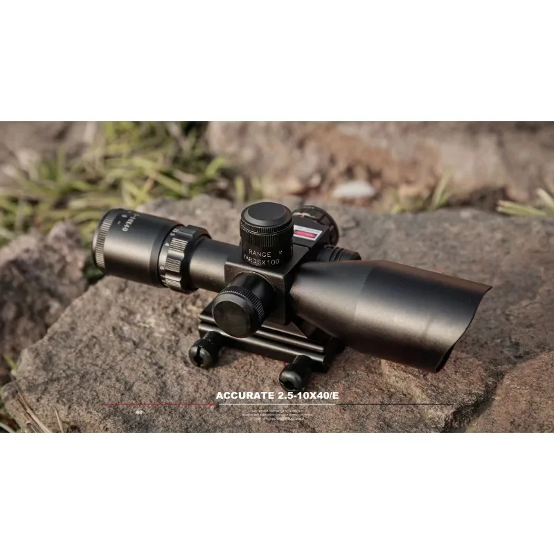 2.5-10x40 IR Laser Optic Scope Red  Sight for Hunting