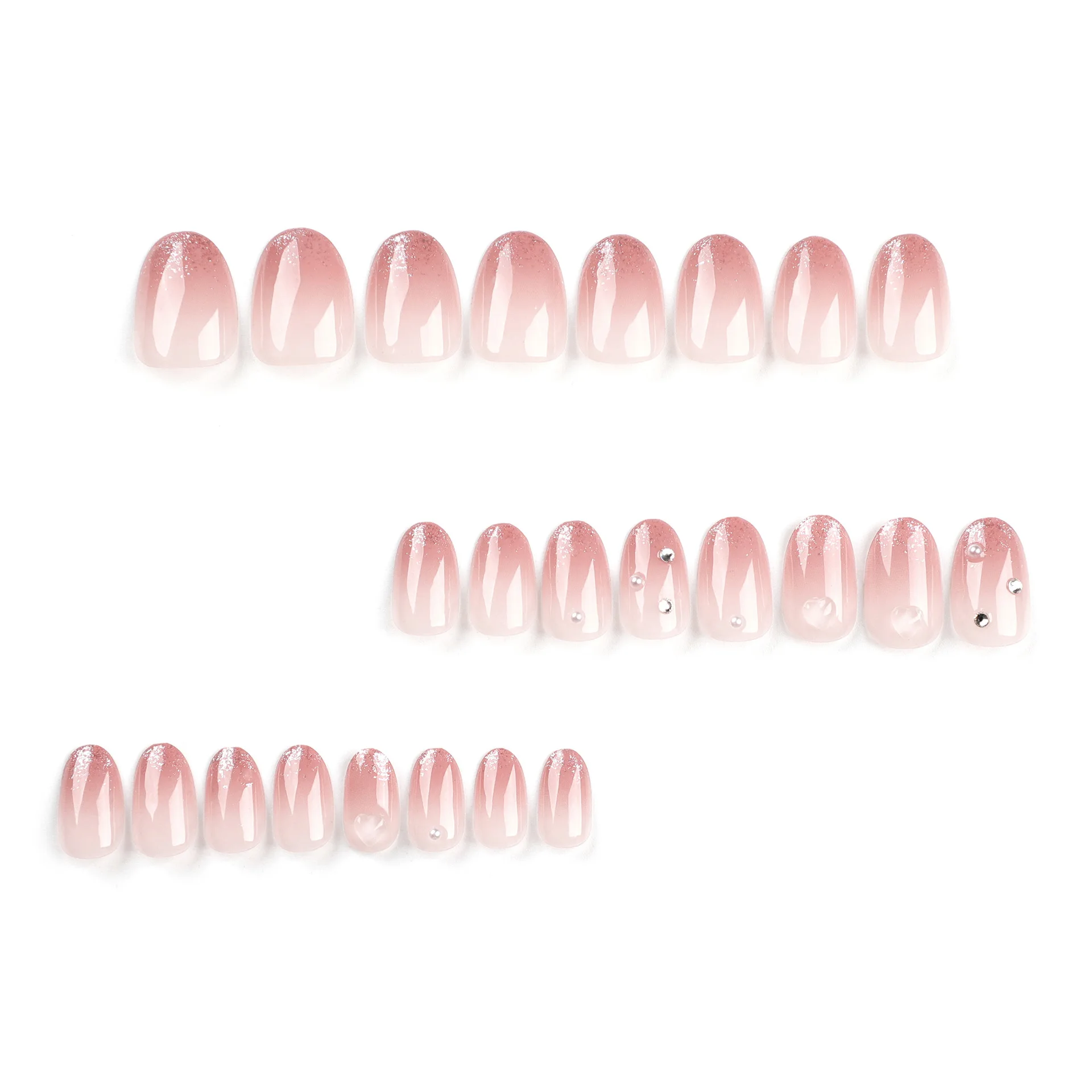 Pastel Hue Press on Fake Nails Reusable Artificial Nail Tips Soft Light Shades for Ladies Spring Picnic Casual Party Home Diy