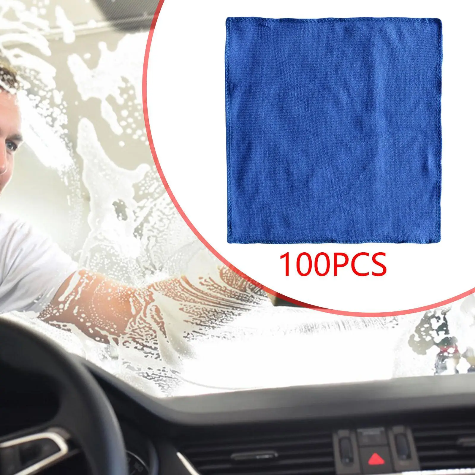 100 Pieces Microfiber Cleaning Cloths,Accessories Multifunctional Blue,Cleaning Towel for Office Bathroom House Cleaning