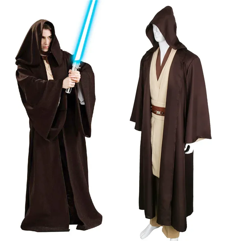 Unisex Halloween Jedi/Sith Knight cloak cosplay adult/kids hooded robe cloak Cape Halloween cosplay costume only Cape ia3022