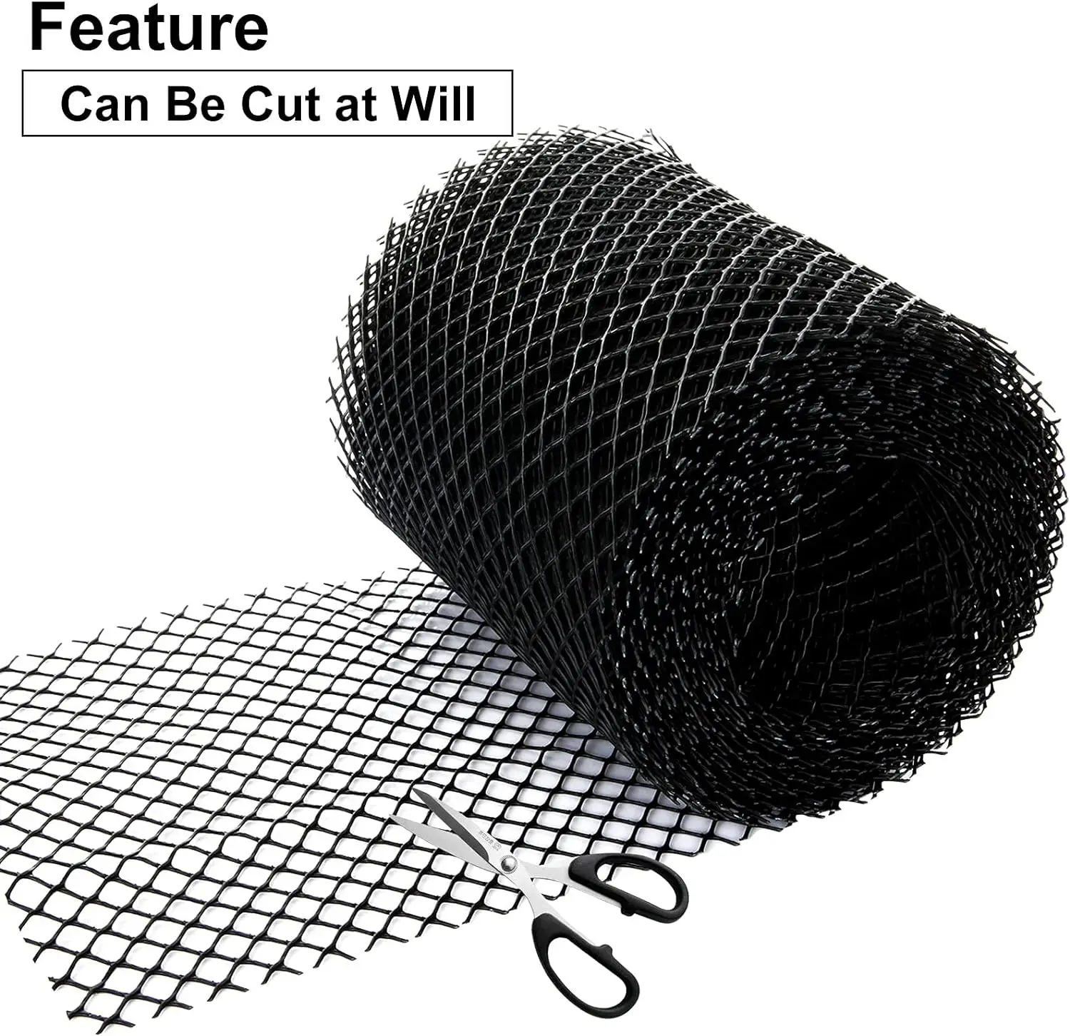 2 Packs Plastic Goot Guard Mesh Roll 6 "X 20ft, Goot Guard Mesh Met 20 Clip Haken, Bladbeschermer Goot Gaas Afvoer