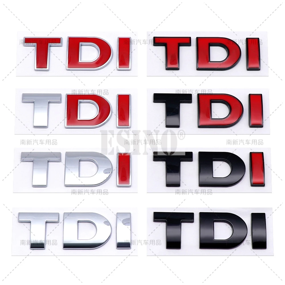 New 3D TDI Turbo Direct Injection ABS Adhesive Car Trunk Emblem Rear Body Tailgate Accessories Adhesive Styling Badge