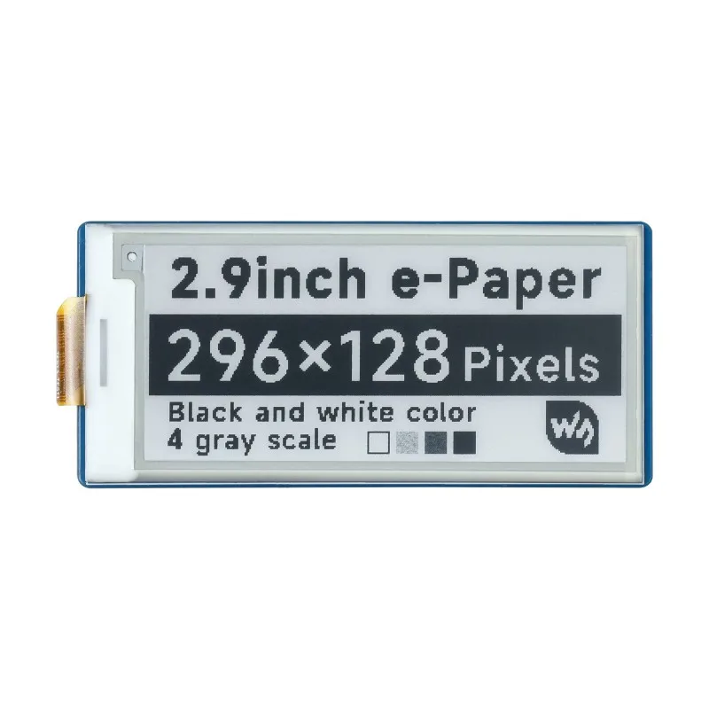 

2,9 дюймовый E-Paper E-Ink модуль дисплея для Raspberry Pi Pico, 296 × 128, черный/белый, SPI