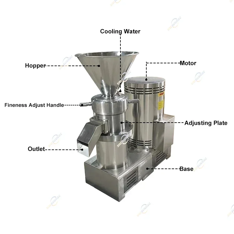 SRS-50 Stainless Steel Ketchup Making Machine Fruit Vegetable Juice Strawberry Wet Grinder Colloid Mill