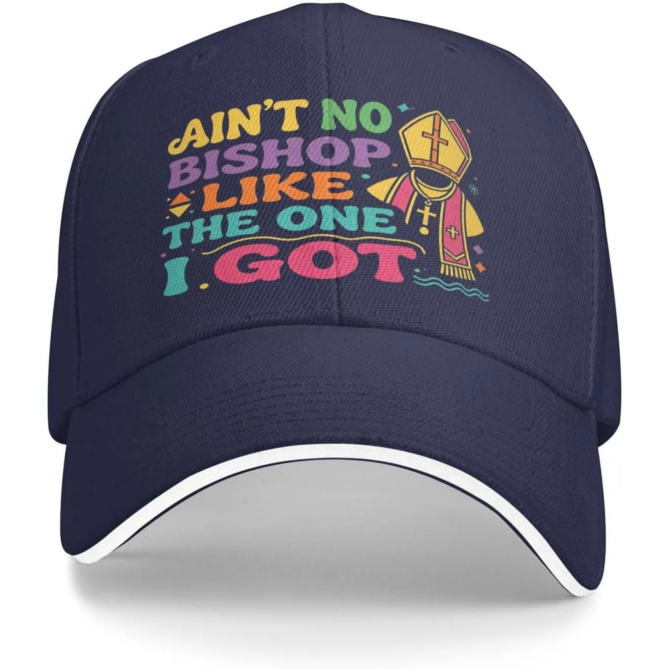 No hay ningún obispo como el que tengo. Gorra casual tipo sándwich. | Diseño de Hebilla Magnética Ajustable, Transpirable y Cómodo