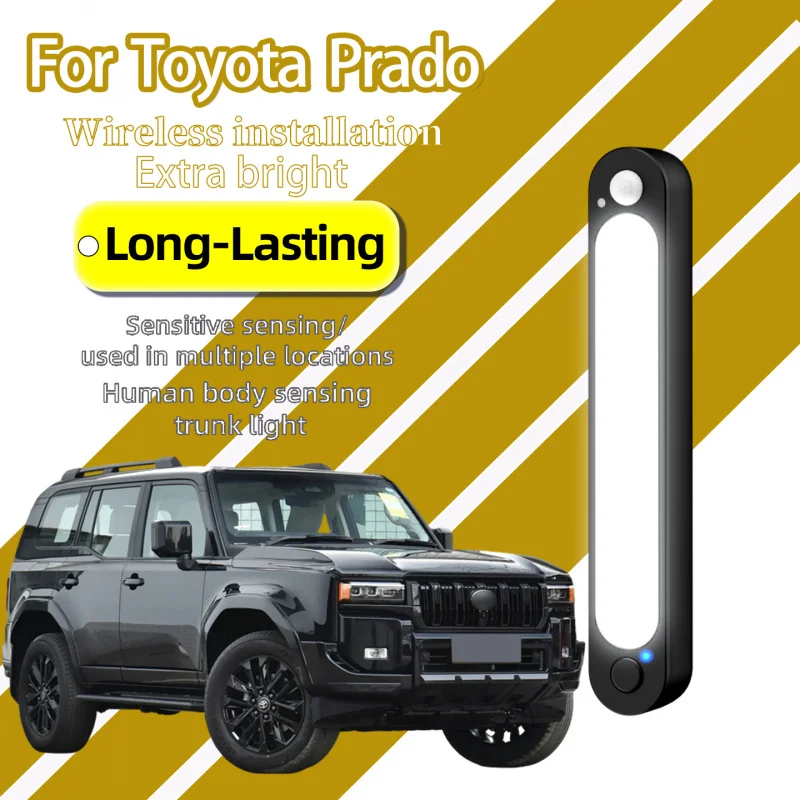 For Toyota Prado Off-road SUV Trunk LED Lamp Rechargeable Wireless Magnetic Motion Sensor Large Space Rear Trunk Light