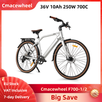Cmacewheel F700-1 F700-2 Electric Bike 36V 10Ah 700*38C Slim Tires 360Wh 8-Speed Lightweight City E-Bike Hydraulic Disc Brake