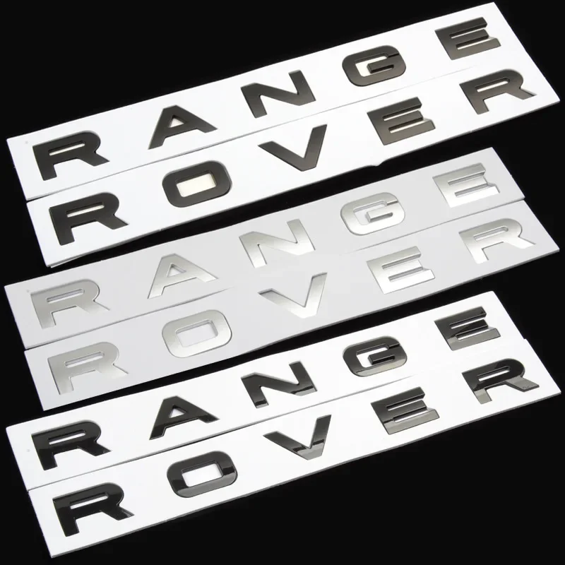 3d ABS Logo Range Rover Letters Emblem Car Front Hood Bonnet Badge Rear Trunk Sticker For Range Rover L322 L320 L494 Vogue L405