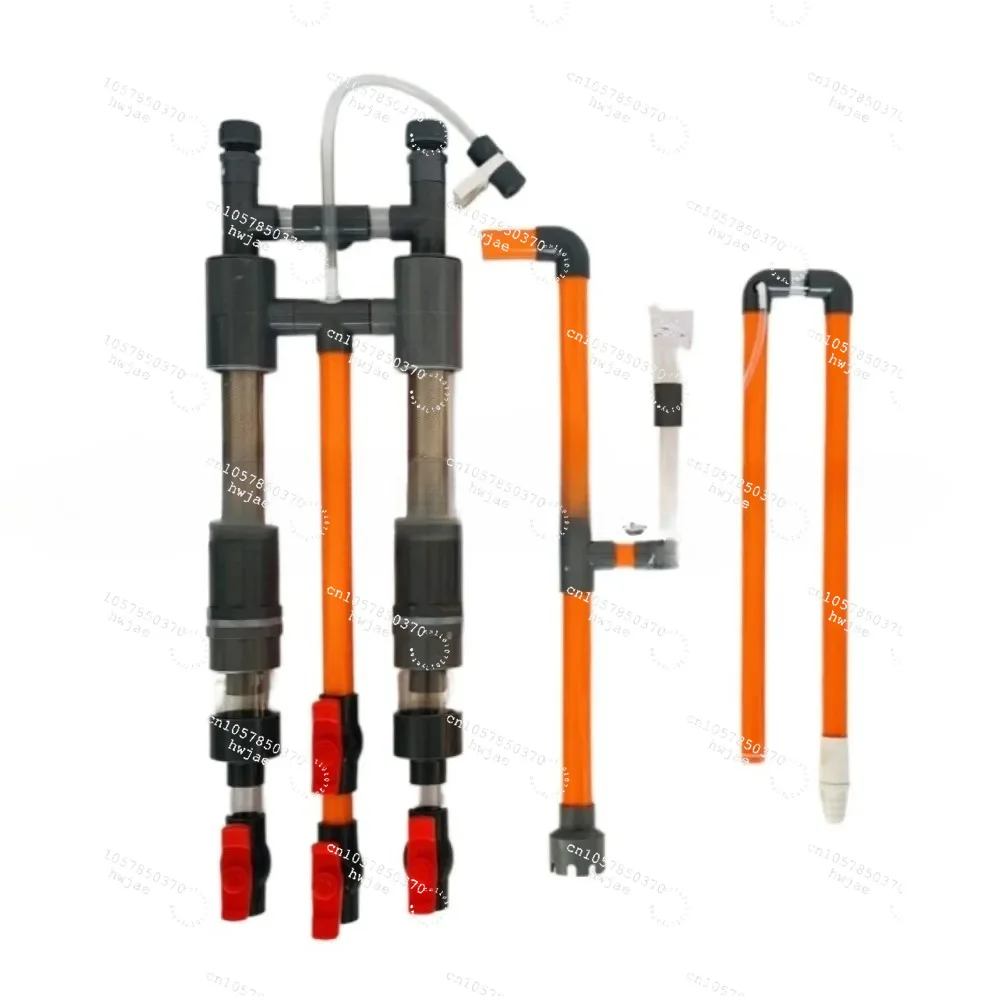 Siphon filter system Complete set of fish tank bottom filter No perforation fish toilet fish manure separator fitting tube
