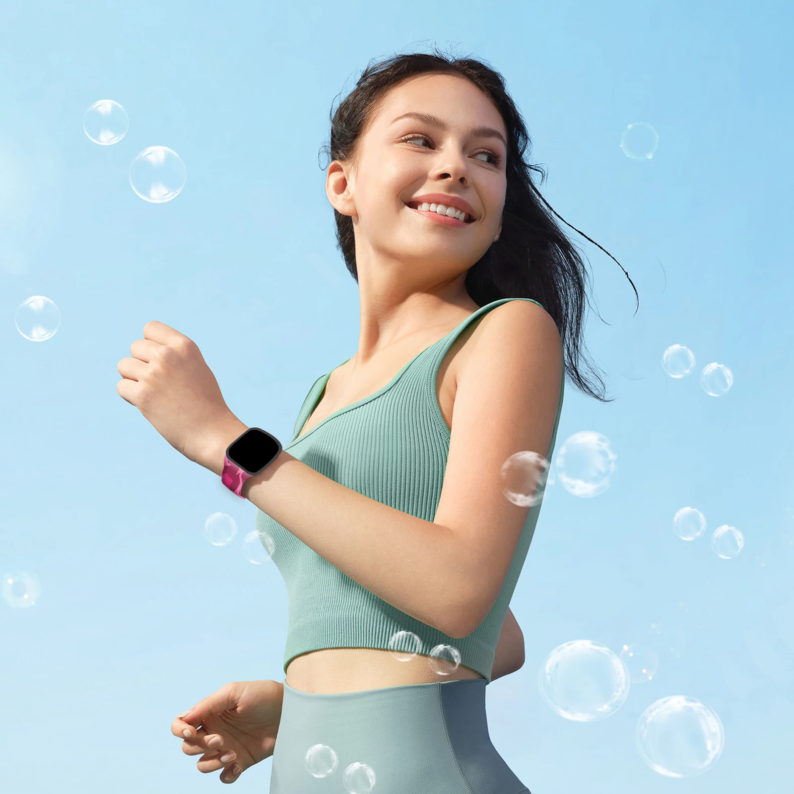 Ремешок с принтом из меха животных для Apple Watch 49 мм, 46 мм, 44 мм, 41 мм, силиконовый ремешок, сменный браслет для iWatch 10 9 8 7, ремешок для
