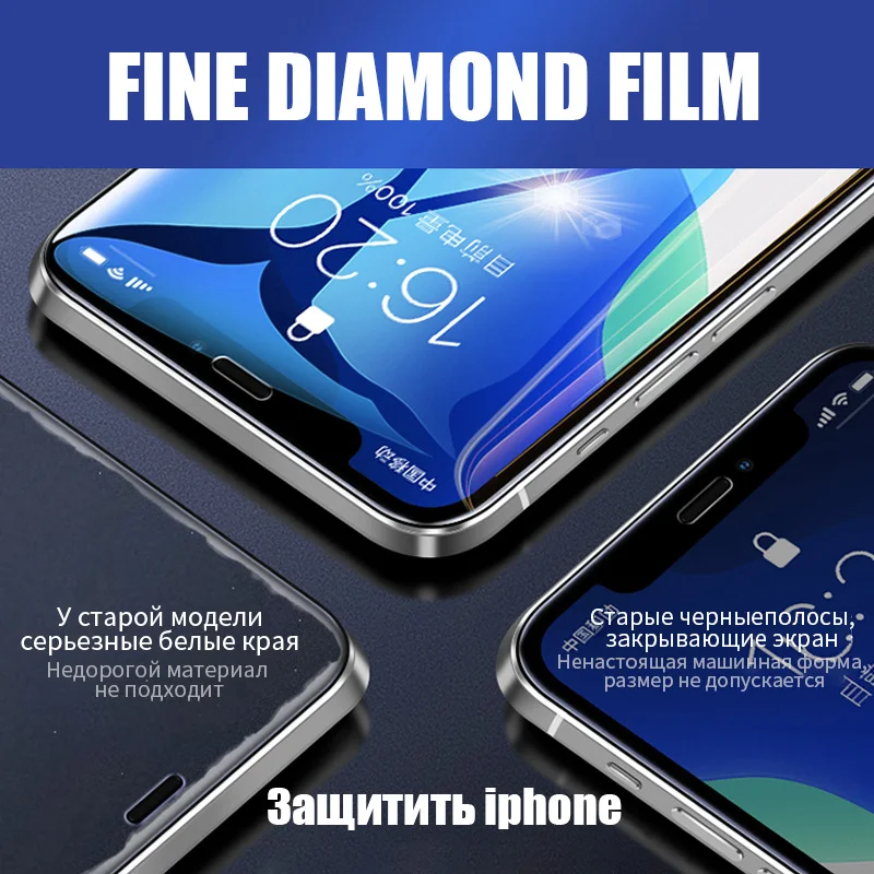 5Pcs 100D Full cover Tempered Glass Screen Protector For iPhone 7 8 Plus 11 12 Pro Max 12 Mini SE 2020 X XS XR Max  glass Film