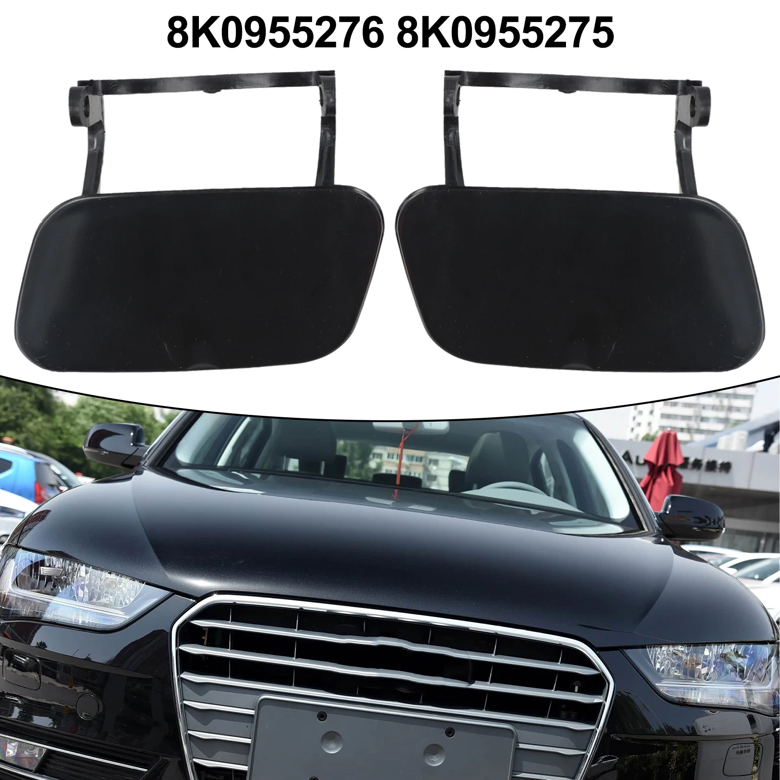 

Front Bumper Headlight Washer Nozzle Cover 8K0955275 8K0955276 for For A4 B8 2009 2012 1 Pair Replacement Parts