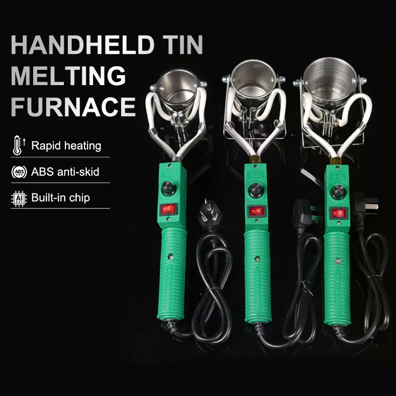 Портативная оловянная печь 300 Вт/400 Вт/500 Вт, оловянная печь, паяльная печь, плавильная печь для олова, регулируемая температура, инструмент для распайки, ванна