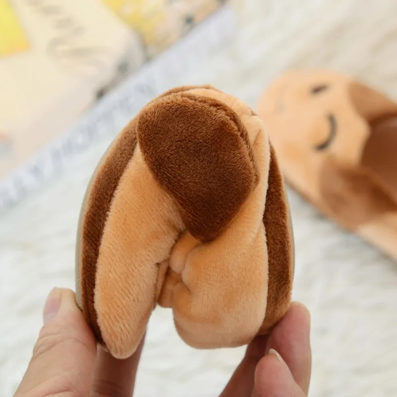 New Fashion Toddler Boys Slippers for Winter Baby Loafers Plush Warm Cartoon Dog Rubber Sole Children Home Shoes House Footwear