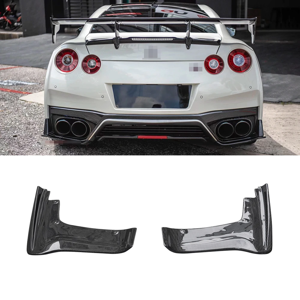 

Для Nissan R35 задние лопаточные разветвители из углеродного волокна, диффузор, бампер, плавники, спойлер 2017, автоматическая настройка