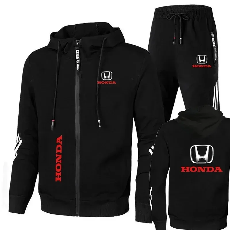 

Uniforme de pista y campo con logotipo de Honda, ropa a rayas para hombre, ropa deportiva con logotipo de Honda HRC, Sudadera co