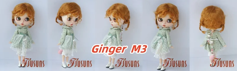Fjusuns JD644 9-10inch 10-11inch Messy Baby Curly Mini Twintail Mohair BJD Wigs QBaby Pullip Blythes& 18"AG Doll Accessories