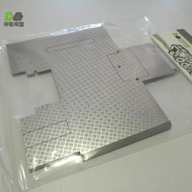 1 Stück Simulations-Metall-Silber-Groß-Schutzplatte 1/14 Tamiya RC Truck Auto für Scania 770s R620 R470 Benz 1851 MAN DIY Teile Spielzeug – Detail 7