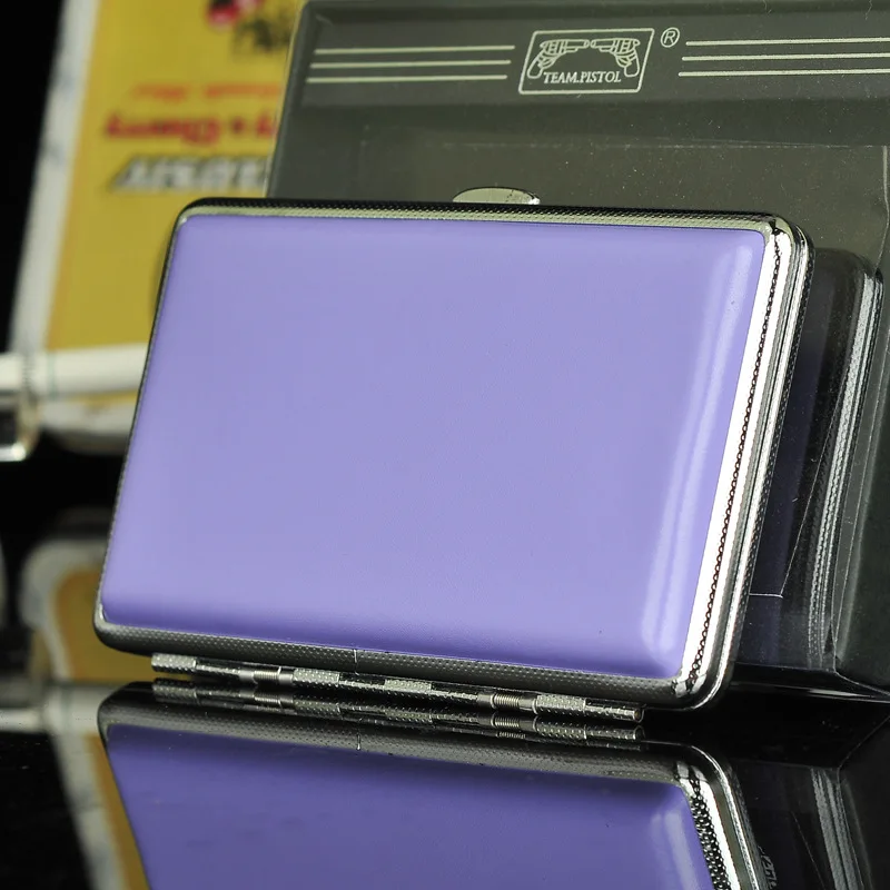 New Leather Women Cigarette Case Box Pink Tobacco Case Fine Cigarettes Case  Holder Box Cigarettes Storage Container for Gifts
