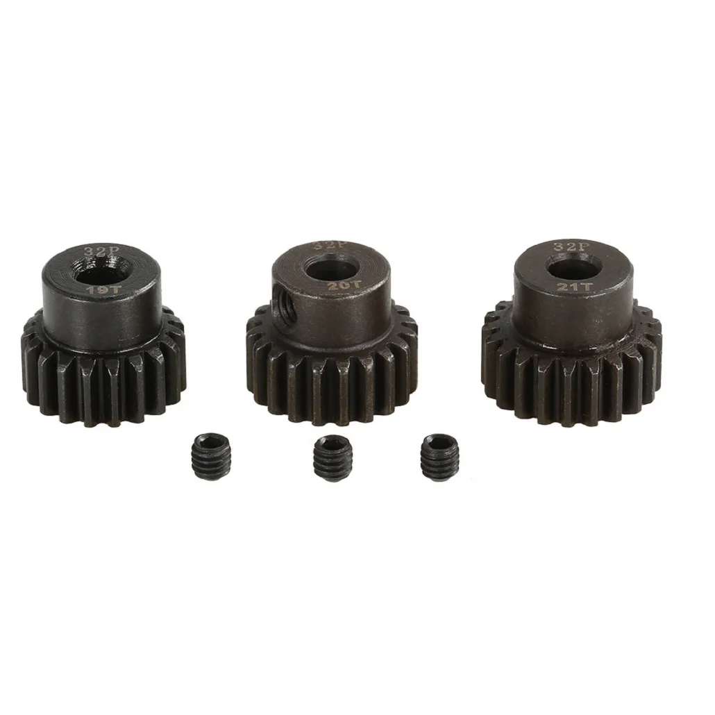 3PCS 32DP M0.8 5mm 13T 14T 15T 16T 17T 18T 19T 20T 21T Metal Motor Gear Pinion Set for 1/8 1/10 RC Car Wltoys Brushed Brushless