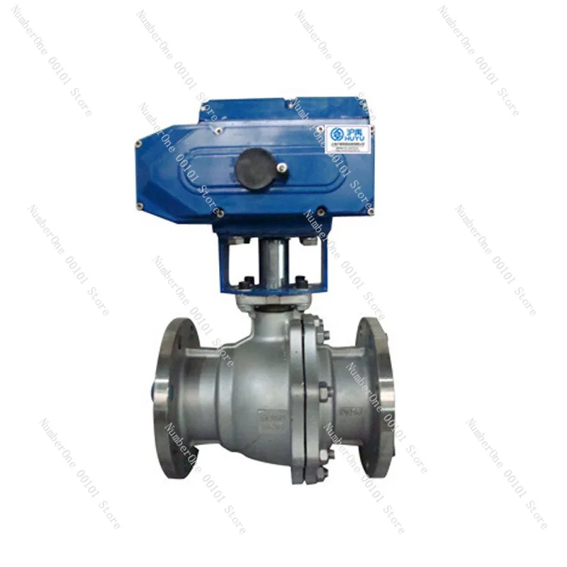 Shanghai Factory Direct Sales Stainless Steel Flange O-Type Switch Electric Ball Valve Refined Small Electric Ball Valve