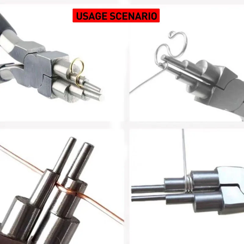 6 in 1 Bail Making Pliers for Multi-Step Ring Looping DIY Craft Carbon Steel Wire Bending Plier Jewelry Tools