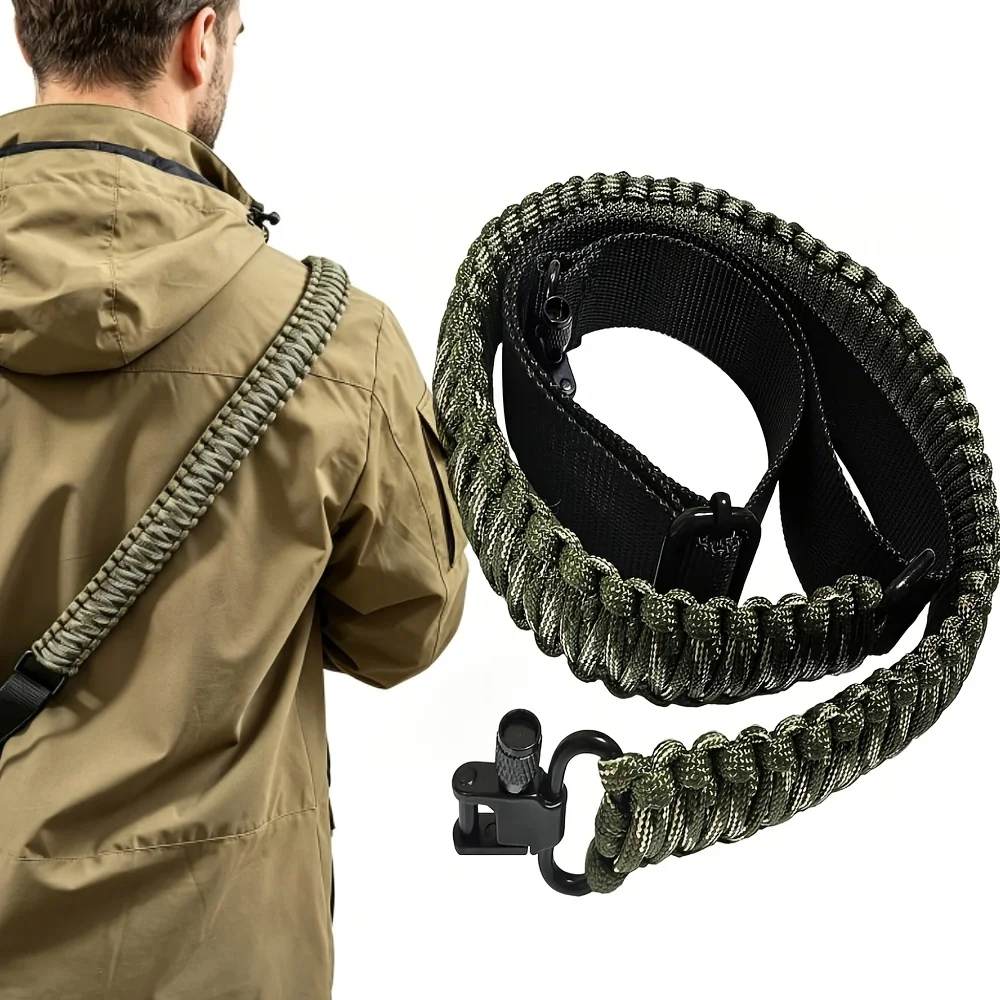 Two Point Paracord Rifle Sling Equipped For Hunting Shooting Hiking Camping Various Outdoor Sports Portable Outdoor Accessory