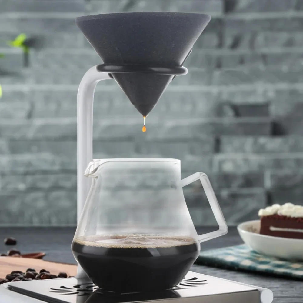 Multifunctional Cone Shape Microporous Ceramic Coffee Filter Non-Porous Reusable Coffee Strainer Portable Coffee Drip Cup Gift