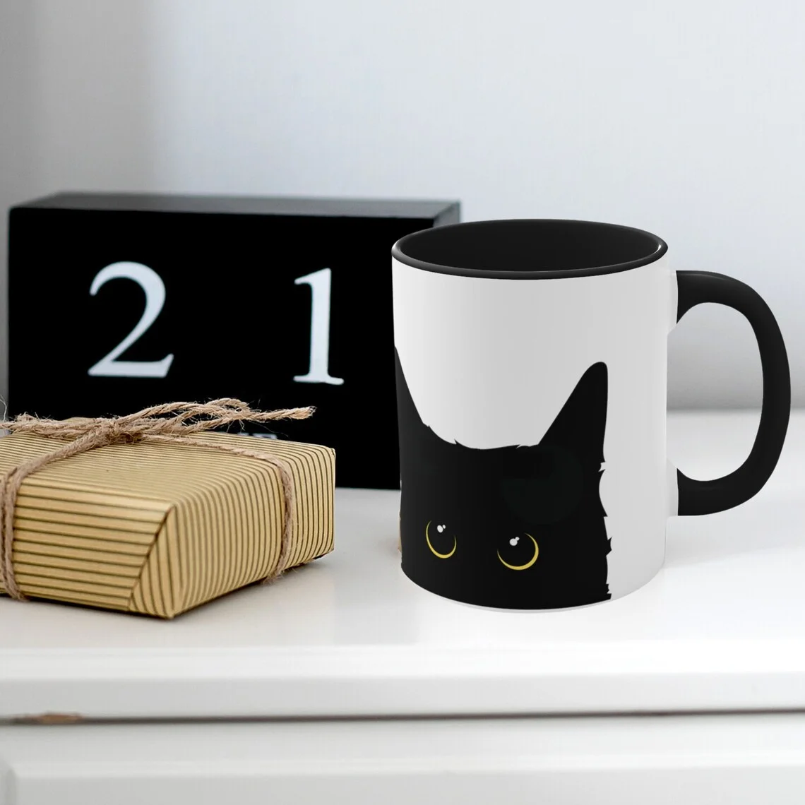 

i have a black cat ,cat lover coffee mug friends birthday coffee mug